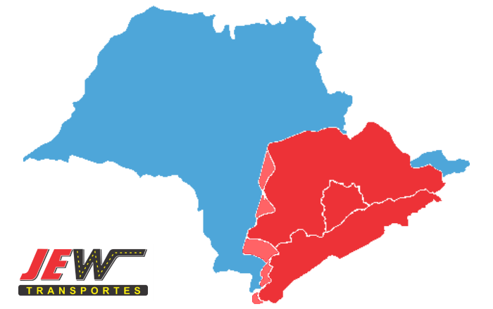 Área de atuação - Regiões Sul e Sudeste - Estados de RS, SC, PR, SP, MG, RJ e ES